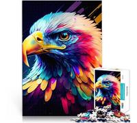 Aquila colorata puzzle 1000 pezzi per adulti Giocattoli che creano dipendenza e sfidano l'intelligenza del cervello Compleanno e regali unici 38x26cm