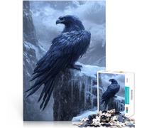Aquila congelata nel mondo di ghiaccio Puzzle 1000 pezzi per adolescenti Attività per famiglie Attività divertenti a casa, regali di compleanno, regali di viaggio, 38x26cm