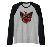 Aquila dei Balcani Albanese - Orgoglio dei Combattenti dei Maglia con Maniche Raglan