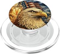 Aquila della libertà nello spazio - Retro Patriotic USA Artwork PopSockets PopGrip per MagSafe