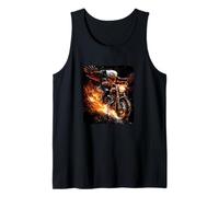 Aquila di Fuoco con Moto per Un Look Patriottico Canotta