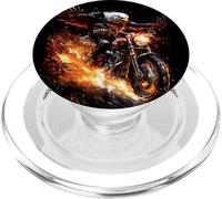 Aquila di fuoco con moto per un look patriottico PopSockets PopGrip per MagSafe