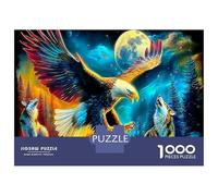 Aquila e lupo 1000 Pezzi Insieme Di Puzzle Per Superare Una Sfida Considerevolmente Difficile aquila Cosmic Sky consigliato Dopo La Scuola E Per I Puzzle Più Popolari 70x50cm/1000pcs