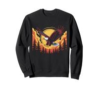 Aquila Foresta Fauna Selvatica Calvo Un'Aquila Volare Natura Tramonto Felpa