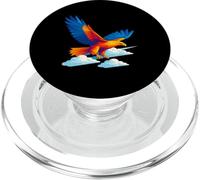 Aquila geometrica che vola sopra le nuvole PopSockets PopGrip per MagSafe