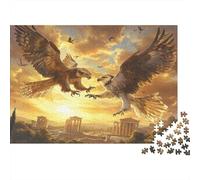 Aquila, Gufo Puzzle 1000Pcs Antiche rovine greche Decorazione Per La Casa. Rilassamento E Intelligence Per Adulti E Bambini Da 14 Anni 1000pcs (75x50cm)
