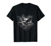 Aquila in volo - Grayscale Freedom Art Maglietta