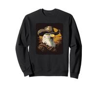 Aquila maestosa con cappello da cowboy per una grande dichiarazione Felpa