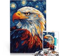 Aquila nella notte stellata puzzle 1000 pezzi per adulti Giocattoli che creano dipendenza e sfidano l'intelligenza del cervello per la decorazione della casa 38x26cm