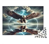 Aquila nella tempesta Puzzles 1000 Pezzi Carta riciclata per adulti Puzzle per adulti Gioco difficile stimolante Gioco educativo per decompressione Ottima idea regalo 38x26cm/1000pcs