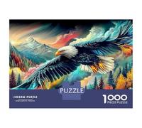 Aquila Puzzle 1000 pezzi Puzzle sostenibile per adulti e ragazzi Foresta fantastica Premium Cartoncino 100% riciclato Grande regalo Stimolante Colorato Attività divertente per la casa 70x50 cm