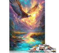 Aquila reale maestosa Jigsaw Puzzle in Legnos 500 Pezzi Adulto Per Gioco Familiare Decorazione Interna Unica Regalo Per Amore E Amico Divertimento Gioco Stress Relief 500pcs (52x38cm)