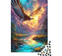Aquila reale maestosa Puzzle in Legno 1000 Pezzi Adulto Puzzle Regalo Per Amore E Amico Per Gioco Familiare Gioco Education Decorazione Interna Unica Stress Relief Toy 1000pcs (75x50cm)