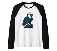 Aquila solitaria della libertà e della Visione Maglia con Maniche Raglan