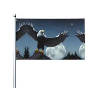 Aquila sotto le stelle Stampe Bandiere decorative per esterni 0,9 x 1,5 m leggere e belle adatte per cortili all'aperto e celebrazioni di festival.