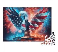 Aquila Statua della Libertà Puzzle 1000 Pezzi per Adulti 38x26cm/1000pcs