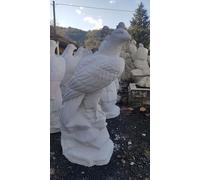 AQUILA STATUA SCULTURA DA GIARDINO ESTERNO TERMINALE IN CEMENTO MARMO PIETRA