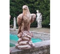 AQUILA STATUA SCULTURA DA GIARDINO ESTERNO TERMINALE IN CEMENTO MARMO PIETRA