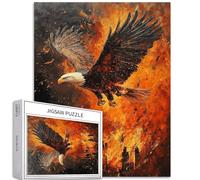Aquila sul mare del fuoco 1000 pezzi puzzle per adulti città fiammeggiante sfondo arte puzzle impegnativo giochi di attività familiari colorato fai da te puzzle per la decorazione della casa regali 50