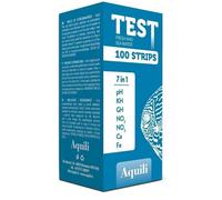 Aquili Test 7 in 100 Strisce Reattive per PH KH NO2 NO3 CA FE CI Acquario Marino