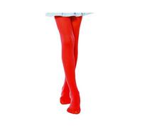 AQUILONE Collant Soft, Calzamaglia Bambina, Collant Invernale Tinta Unita, Calze Elasticizzate a Tinta Unita in Caldo Acrilico di Alta Qualità - Made in Italy (8 anni, Rosso)