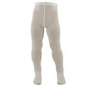 AQUILONE Collant Tesoro, Calzamaglia Bambina, Collant Ragazza Fantasia Pizzo, Collant Cerimonia - Made in Italy (Panna, 14)