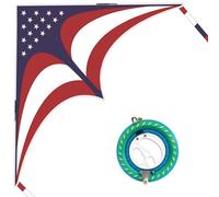 Aquilone Delta da 60'' Mint's Colorful Life con avvolgitore da 7,1 pollici, aquilone facile da far volare e bobina di filo per aquiloni per bambi