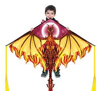 Aquilone Dragon per bambini e adulti, facile da far volare Best Delta Beach, corda da 91,4 m inclusa