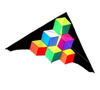 Aquiloni per adulti Gigante creativo colorato triangolo quadrato aquilone volante nel parco all'aperto facile da volare regali per gli amici (dimensioni: 2,8 m + coda) (2,8 m)