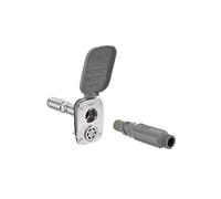 Aquor Wall Hydrant V2+, rubinetto da giardino esterno antigelo con antisifone e connessione rapida, 4 pollici, polimero grigio ardesia