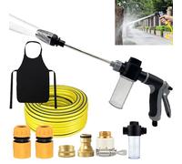 Aquoxis - Idropulitrice portatile Aquoxis, Aquoxis Original Pistola per Idropulitrice, Aquoxis Pressure Washer, Para Canalones, Patio, Auto, limpieza de ventanas de mascotas (1 set di tubi da 5 m)