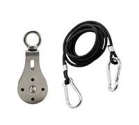 Aqvjd Pulley Systems - Puleggia da palestra con scanalatura a U, resistente, con corda antiscivolo da 2 m, per accessori per macchine per cavi, sollevamento ruote silenziose