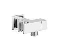Aqwaua Valvola di arresto dell'acqua Rubinetto Valvola ad angolo con supporto Interruttore for WC Controllo dell'acqua Accessori for il bagno Cromato