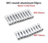 aqxreight 10 Pezzi M3 * 18 Mm Aste per Colonne Rotonde in Alluminio Distanziatore Tondo in Alluminio per Mark 4 5/6/7 Pollici Veicolo Aereo Senza Pilota con Telecomando e Volo Drone in (18 mm)