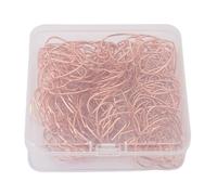 aqxreight 100 Graffette a Forma di Cuore, Set di Graffette Decorative in Ferro con Scatola Trasparente per Ufficio, Scuola, Famiglia, Clamp/Holder a Forma di Oro Rosa, 100 Contenitori per documenti.