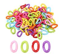 aqxreight 100 Pezzi Collegamenti a Catena di Plastica Colorati per Giocattoli e Accessori per Piccoli Animali