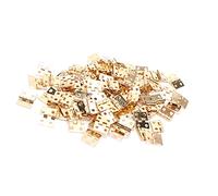 aqxreight 100Pz Cerniere Ottone Piccole Retro Metallo con Viti, per Scatole | brass construction, for jewelry box woodworking crafts, cabinet decoration DIY projects, includes mounting screws