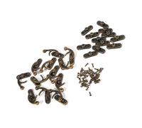 aqxreight 12X Gioielli Decorativi Antichi Scatola di Legno per Vino Gancio di Chiusura con Chiusura a Scatto con Viti con Pratico Speciale Facile Installazione Oro e Materiale di Design in Bronzo