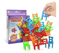 aqxreight 18 Pezzi di Sedie Bilanciate Set di Sedie Impilabili Assortite Gioco Bomboniere per Bambini Giocattoli Impilabili in Plastica Senza Alcuno l'immenso Tentativo può Divertirsi Impilando