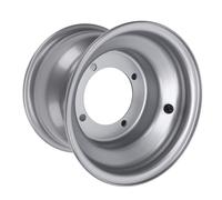 aqxreight 18x9.50-8 RIM ATV RIM in Lega di Alluminio Ad Alta Resistenza in Lega 8 Pollici di Bordo per Go Karts Cart Argento (three Hole)