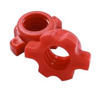 aqxreight 2 Pezzi da Dadi per Manubri con Dadi Rotta Rossi Flion Slit Stabile Se Facile Accessorio per Manubrio per Il Collare Collare a Vite del Collare da Dadipinlock di Fitness sollecitazione.