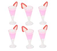 aqxreight 20 Bicchieri da Cocktail per Casa delle Bambole, Simulazione di Scene di Vita, Mini Bicchieri da Cocktail in Scala 1/12, Decorazione per Casa delle Bambole Rosa, Sguardo Alla delle, un