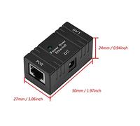 aqxreight 2PCS RJ45 Modulo di Alimentazione POE Adattatore Ethernet per Iniettore POE per Prestazioni della Telecamera IP Con Adattatore Ethernet Wa POEadattatore Poepoe Iniettoreadattatore (BLACK)