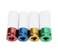 aqxreight 4pcs /2 Pollici a Spicco della Ruota a Trazione a Trazione Impatto 4 Codifica a Colori a Colori per la Riparazione del Dado del Set 4 con Socket 19 Mm 17 Mm Pezzi di Dimensioni