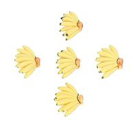 aqxreight 5 Pezzi di Banane per Casa delle Bambole in Scala 1:12 Artificiali Realistiche Banane di Frutta Finte Casa delle Bambole Decorazione della Tavola Giocattolo con Superfici Giocattoli Colori