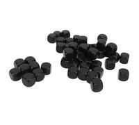 aqxreight 50 Pcs Vuoti a Sei da Faccia a Sei Fatti in Plastica Ad Angolo di Plastica 0,6 Pollici di Dadi per Giochi da Tavolo Adesivi Fai da Te Matematica Festa di Insegnamento (BLACK)