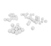 aqxreight 50 Pcs Vuoti a Sei da Faccia a Sei Fatti in Plastica Ad Angolo di Plastica 0,6 Pollici di Dadi per Giochi da Tavolo Adesivi Fai da Te Matematica Festa di Insegnamento (WHITE)