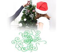 aqxreight 60 Pezzi Mini Multiuso in Metallo a Forma di S Ganci Decorazione per Albero di Natale Colore Desidera Scegliere l'abbinamento Mescolando per i Colori Verde Rosso Scegliere Argento (GREEN)