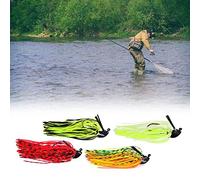 aqxreight 7g / 10g Pesca Buzz Bait Spinnerbait Esca Buzzbaits con Gancio Jig Head Colore Misto Forte Jig e Azione del Pennello Nuoto Realistico Impedisce Flessibile Crea Erbaccia Buzz BaitFishing