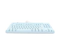 aqxreight 87 Tastiera da Gioco USB Cablata Chiave con Keycap Rotondi e Luce per l'esperienza di Tipizzazione Ergonomica per Laptop per PC (BLUE)